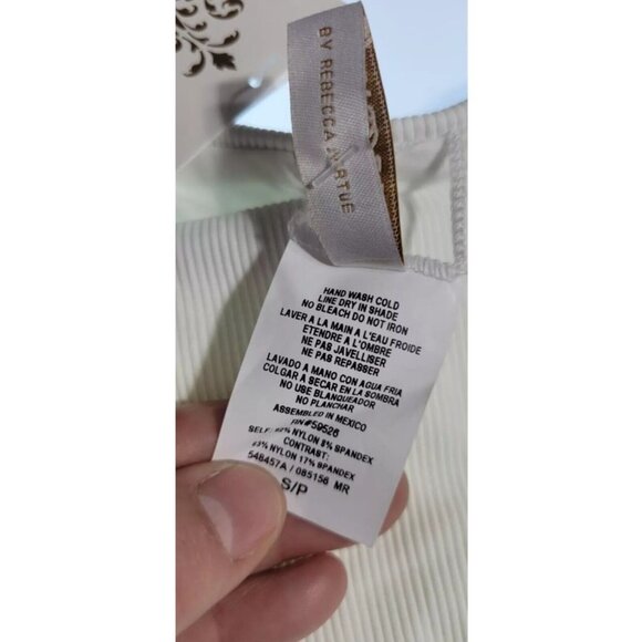 BECCA Womens White Bikini Top/Bottoms Set Swim Suit Small NEW - Picture 5 of 12